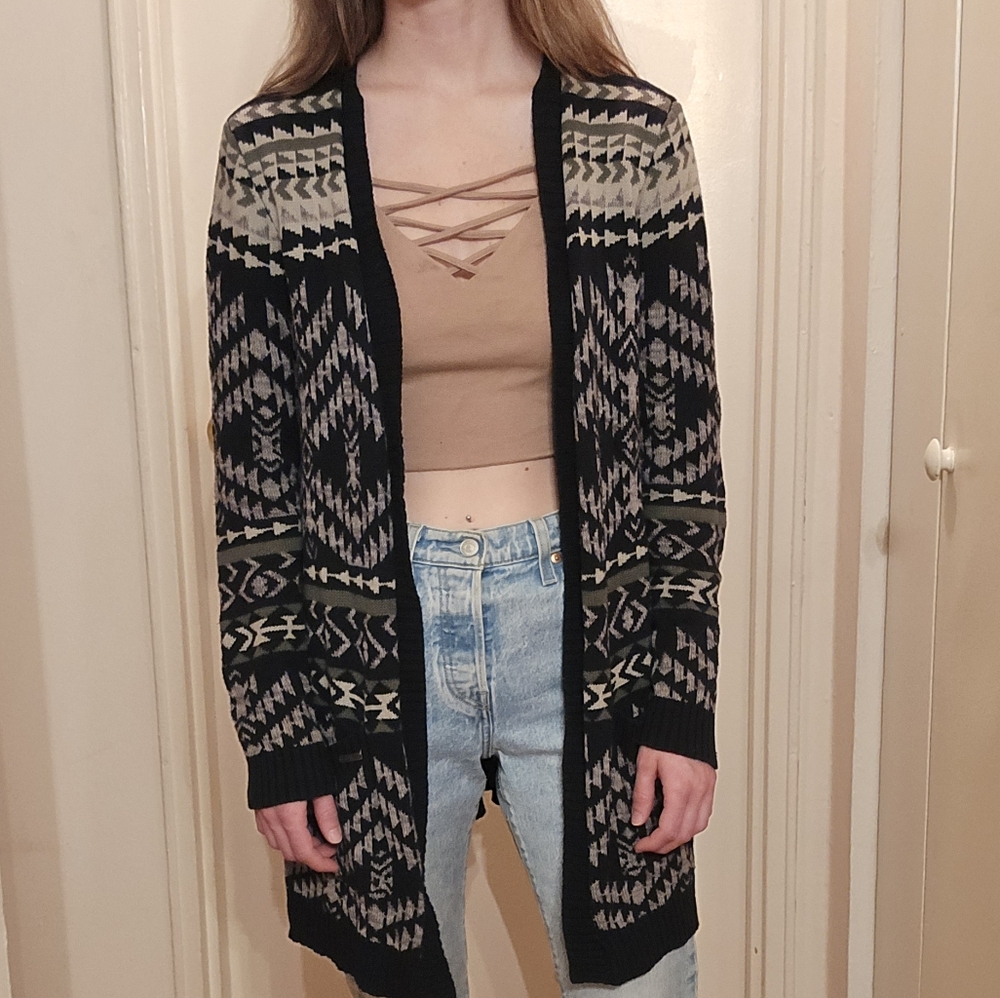 ROXY Aztec Cardigan Sweater Medium/Large